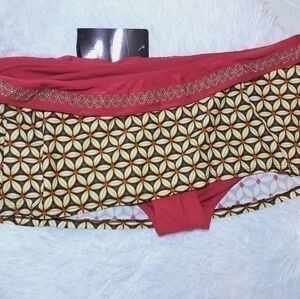 Daisy Fuentes Floral Print Swim Skort-Size…